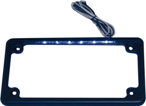 Black LED Flat License Plate Frames