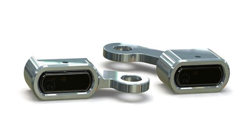 Polished Mirror Mount Under Control Indicators Sportster 04-13.