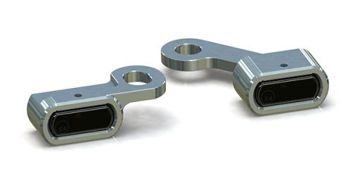 Polished Mirror Mount Under Control Indicators Sportster 14-UP