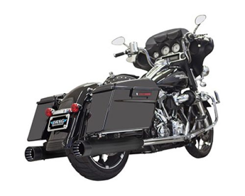 DNT Mufflers Black Straight Can with Black internal fluted End Cap For 99-16 FLT/FLHT/FLHR/FLHX/FLTR