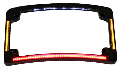 Chrome LED All In One Flat License Plate Frames