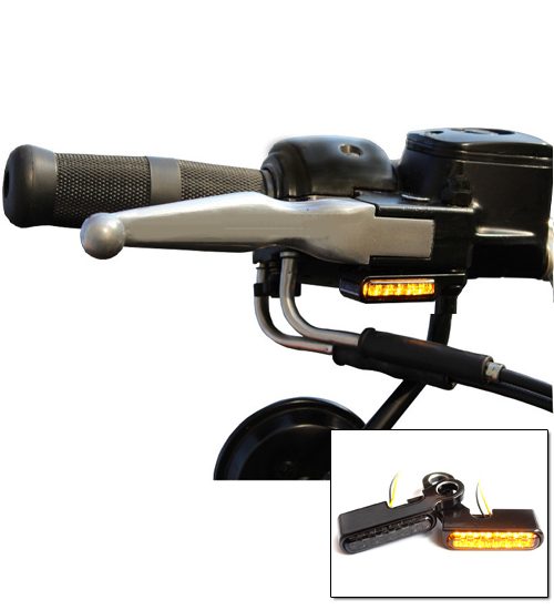Black Mirror Mount Under Control Indicators 00-14 FXST, 13-17 FXSB, 99-17 FXD & 96-03 XL Models