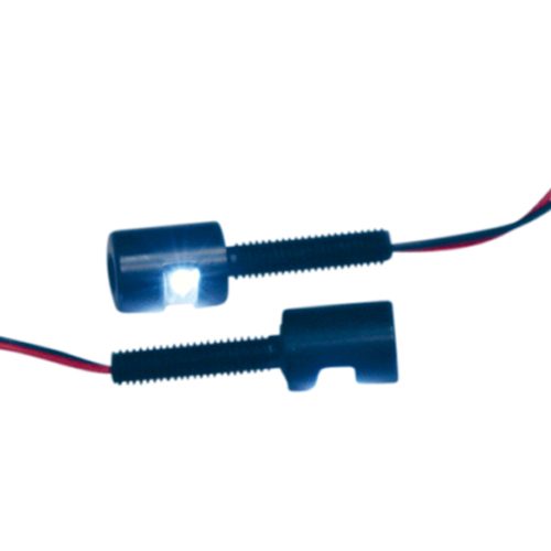 Black White Light LED License Plate Bolts