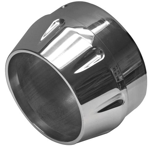 End Cap  Polished -tappered Fluted - 4" Mufflers