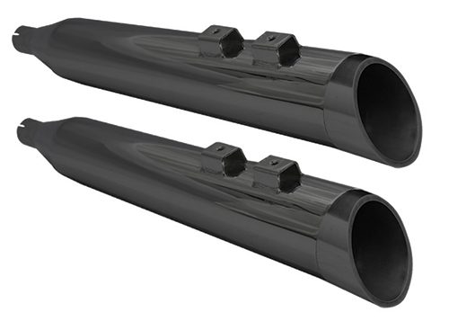 DNT MUFFLERS Black Straight Can with Black Slash Cut End Cap For 17-23 FLHT/FLHTK/FLHR/FLHX/FLTRU/FLTRX/FLTRK