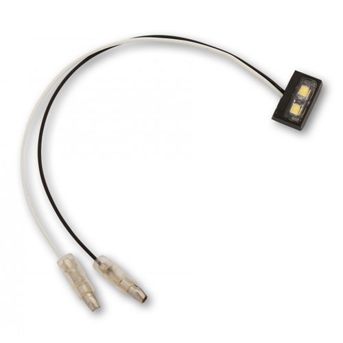 Black LED Small License Plate White Light