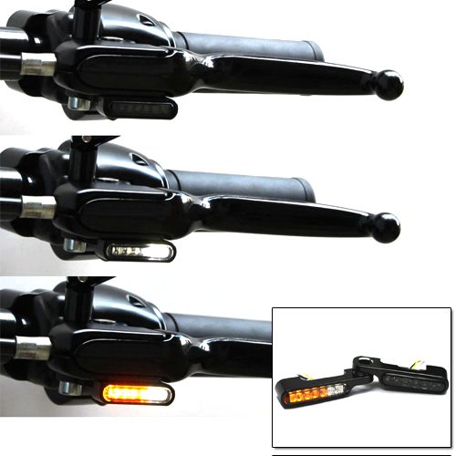 Black Mirror Mount Under Control Indicators 09-UP FLH With Hydraulic Clutch With DRL
