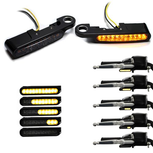 Fineliner Sequential Mirror Mount Under Control Indicators 02-17 HD Models With Hydraulic Clutch