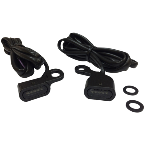 Black Mirror Mount Under Control Indicators 00-14 FXST, 13-17 FXSB, 99-17 FXD & 96-03 XL Models