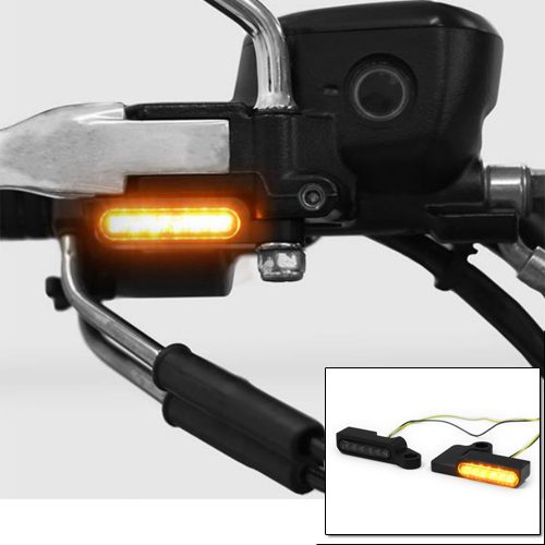 40mm STRIPE Mirror Mount Indicators 15-UP Softail Models
