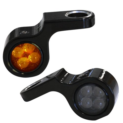 Black Round Mirror Mount Indicators Universal Fitment