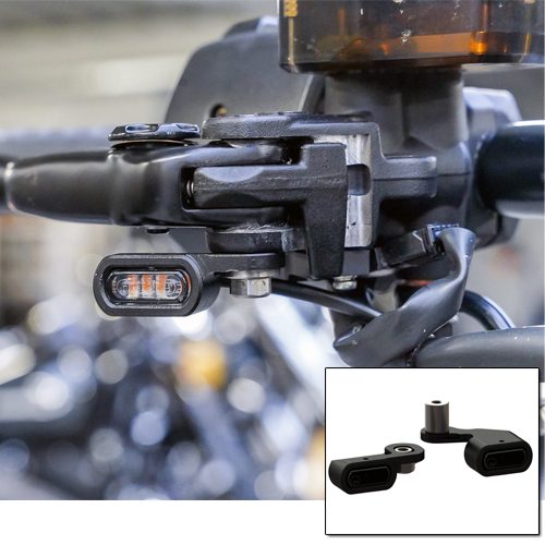 Black Mirror Mount Under Control Indicators Sportster S 21-UP