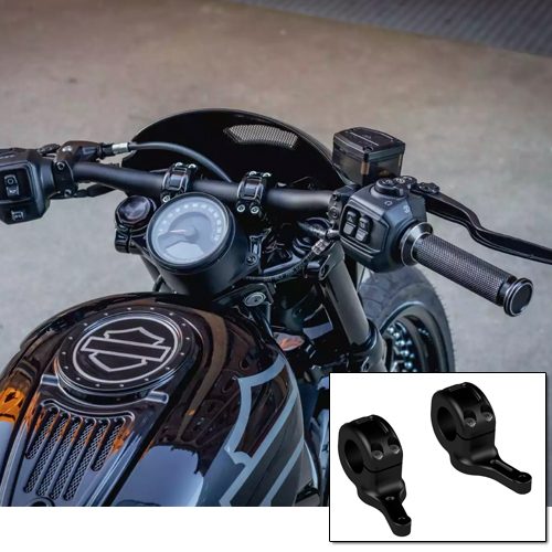 Black Flat Riser Kit For Nightster RH975 ’22-later with 1-1/8″ (28.6mm) Handlebars