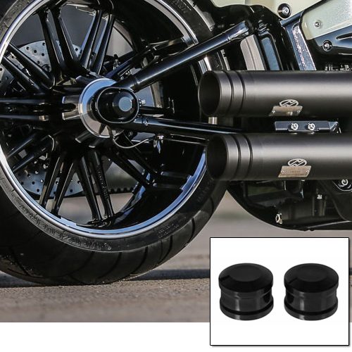 Black Rear Axle Cover Set 18-UP Softail Models