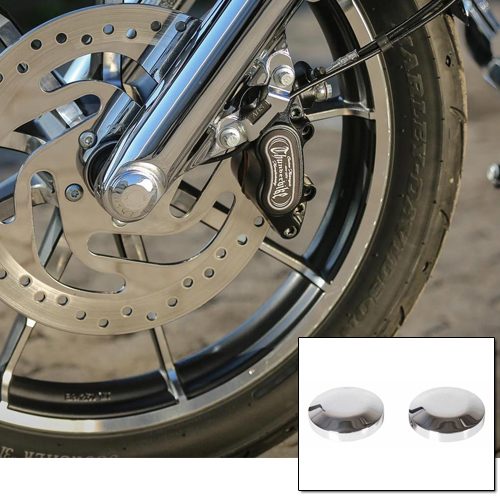 Polished Front Axle Cover Set Softail 18-later (excl. Upside-Down Fork)