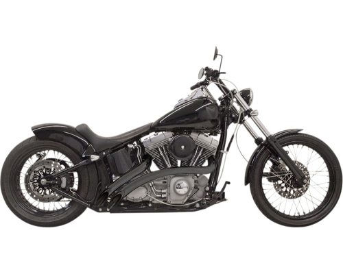 Radial Sweeper Black w/ black heat shields For 00-17 FXS/FXST/FXSB/FLS/FLST, 13-17 FXSB/FXSE, 07-11 FXCW/C  99-17 FXD/​FXDWG