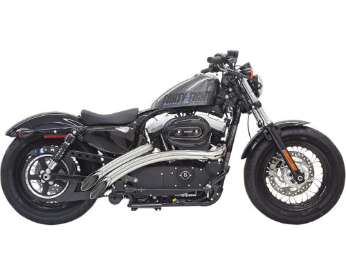 Radial Sweeper Chrome with Chrome Heat Shields For 14-22 XL (EXCEPT 1200C/1200CX/1200T/RH SPORTSTER)