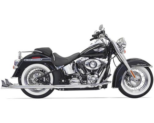 33" Fishtail Exhaust with Baffle Chrome For 07-15 SOFTAIL (2 1/4 ” MUFFLERS)
