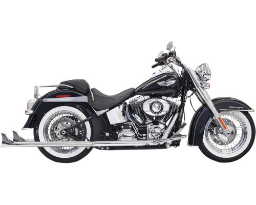36" Fishtail Exhaust with Baffle Chrome For 07-15 SOFTAIL (2 1/4 ” MUFFLERS)
