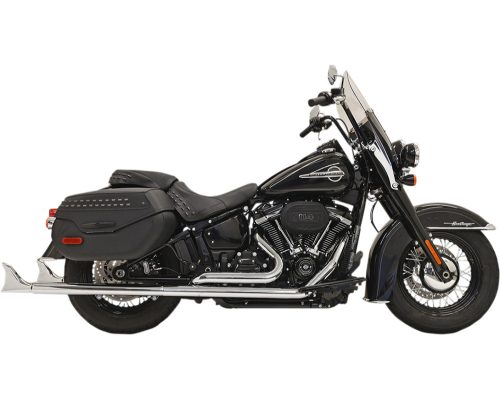 True Duals With Fishtail Mufflers 33" Chrome For 18-23 FLHC/FLDE