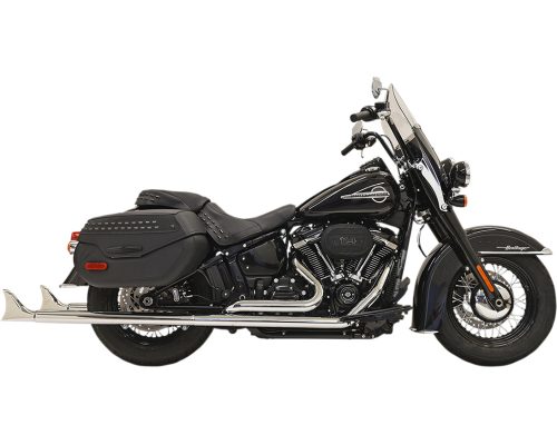 True Duals With Fishtail Mufflers 36" Chrome For 18-23 FLHC/FLDE