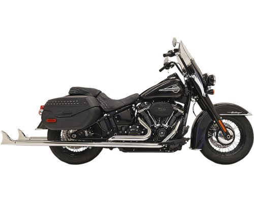 True Duals With Fishtail Mufflers 39" Chrome For 18-23 FLHC/FLDE