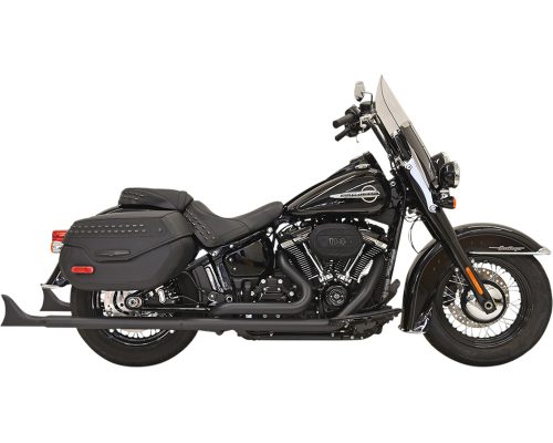 True Duals With Fishtail Mufflers 33" Black For 18-23 FLHC/FLDE