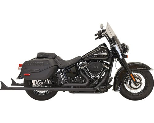 True Duals With Fishtail Mufflers 36" Black For 18-23 FLHC/FLDE