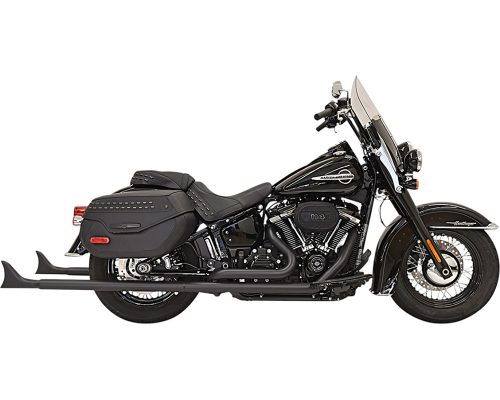 True Duals With Fishtail Mufflers 39" Black For 18-23 FLHC/FLDE