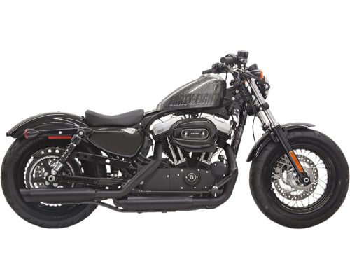 Firepower Series Mufflers Black w/ black billet slash-cut end cap 14-22 XL (EXCEPT RH SPORTSTER MODELS)