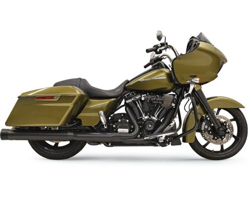 DNT MUFFLERS Black Straight Can with Black internal fluted End Cap For 17-23 FLHT/FLHTK/FLHR/FLHX/FLTRU/FLTRX/FLTRK