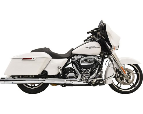 DNT MUFFLERS Chrome Straight Can with Chrome internal fluted End Cap For 17-23 FLHT/FLHTK/FLHR/FLHX/FLTRU/FLTRX/FLTRK
