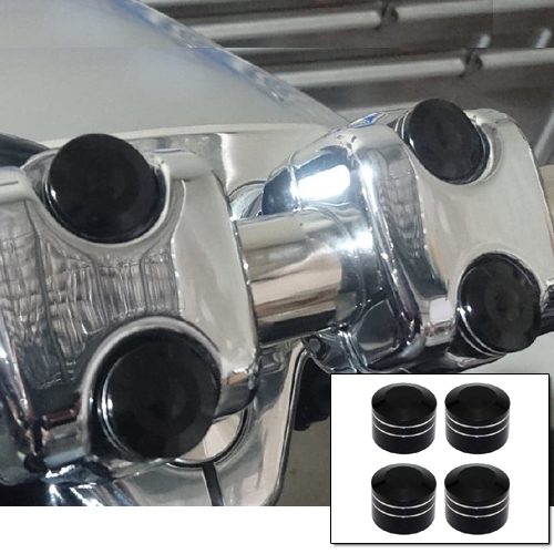 Handlebar Clamp Bolt Black Contrast Cut (Chrome PK4)