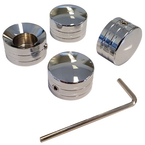 Head Bolt Cover Head Bolt Cover (CHROME WITH STRIPES)