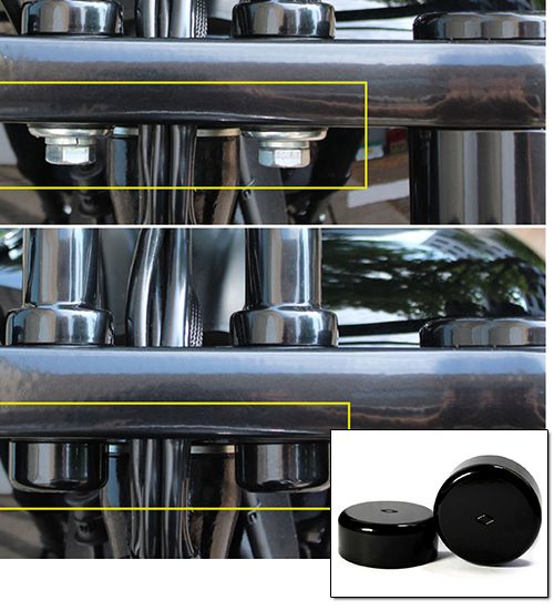 Black Riser Bolt Covers PRE 17 HD Models