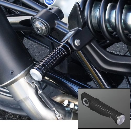 Pillion Footpegs with Silver Caps for FTR Models
