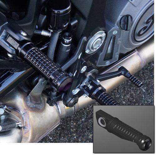 Pillion Footpegs with Black Caps for FTR Models