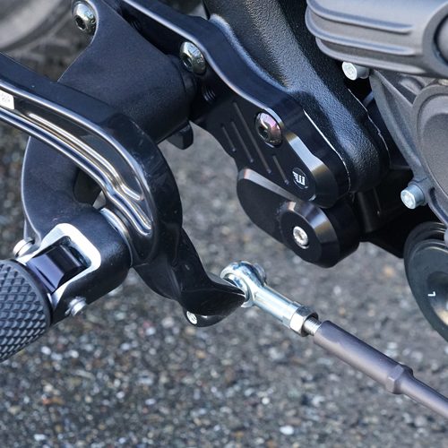 Forward positioning kit for the original footrest system for Scout Bobber Models