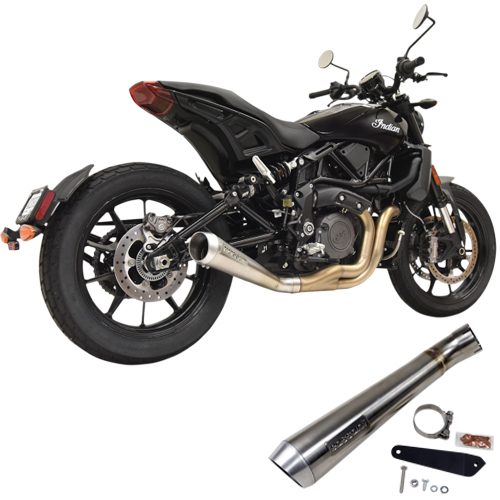 FTR 4" Low Mount Short Megaphone Mufflers For Bikes Without Catalytic Converter