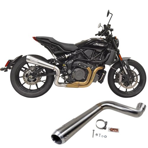 FTR 4" High Mount Short Megaphone Mufflers For Bikes Without Catalytic Converter
