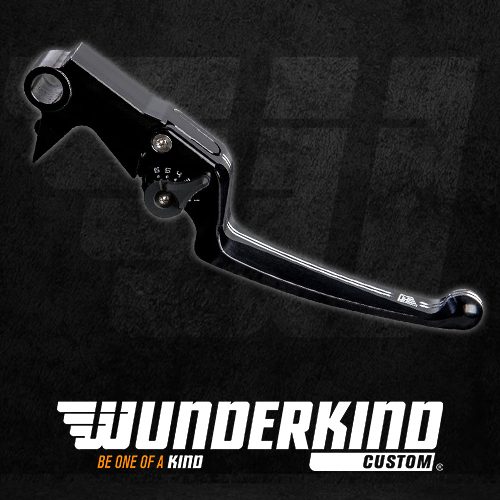 Wide Blade Brake Lever With Black Adjuster Road King, Electra Glide, Road Glide, Street Glide Models